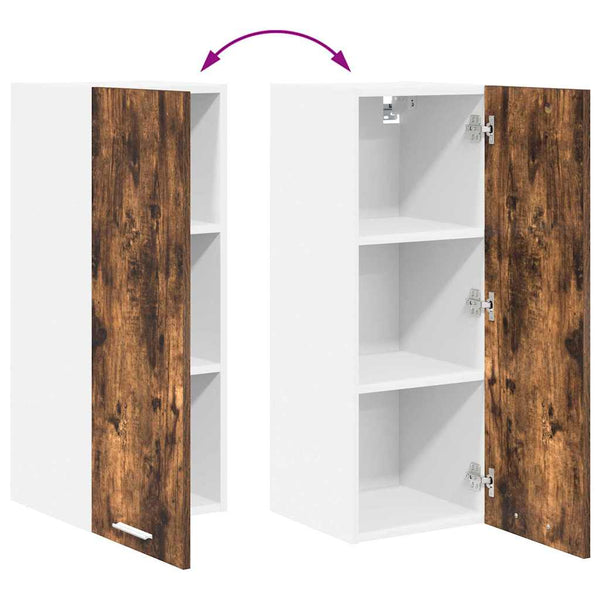 Hängeschrank Eiche/Weiß 30x80 cm