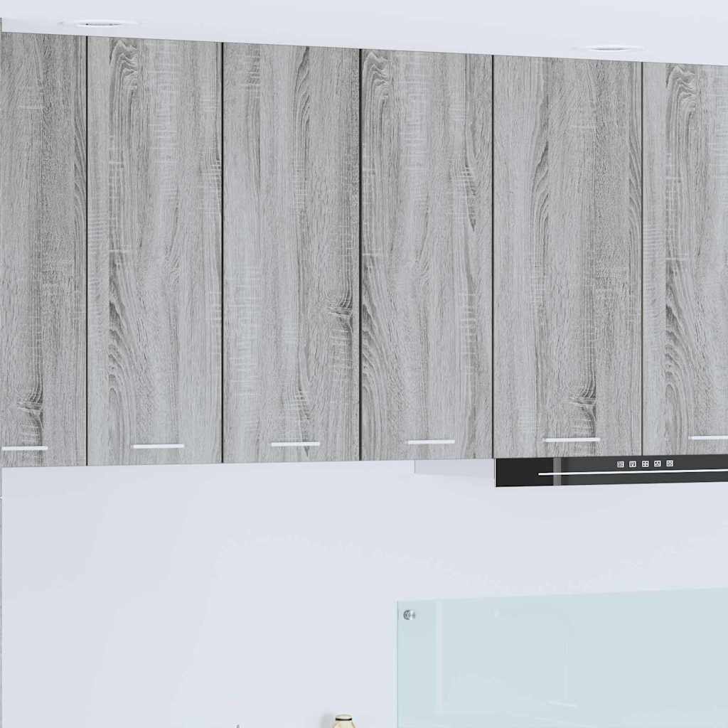 Hängeschrank Grau Sonoma Weiß 30x80 cm