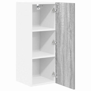 Hängeschrank Grau Sonoma Weiß 30x80 cm