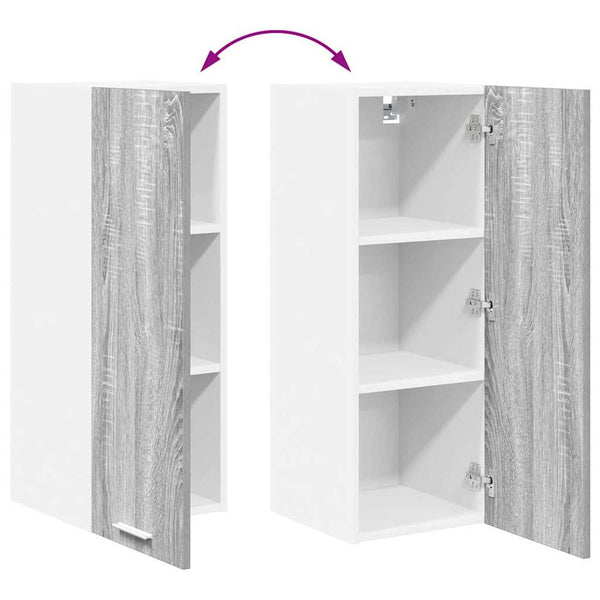 Hängeschrank Grau Sonoma Weiß 30x80 cm
