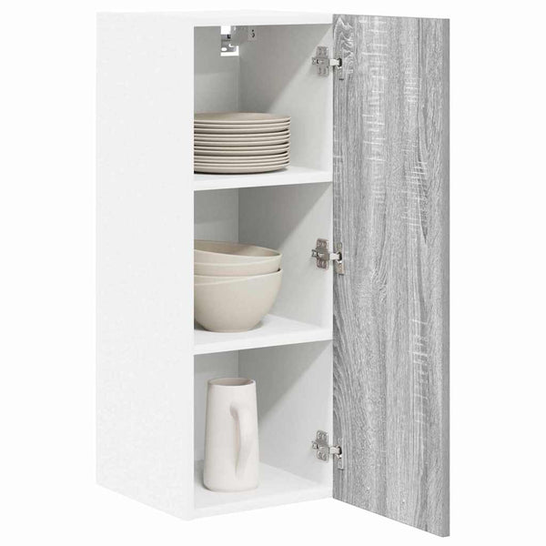 Hängeschrank Grau Sonoma Weiß 30x80 cm
