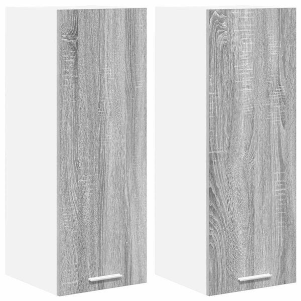 Hängeschrank Grau Sonoma & Weiß 2er Set