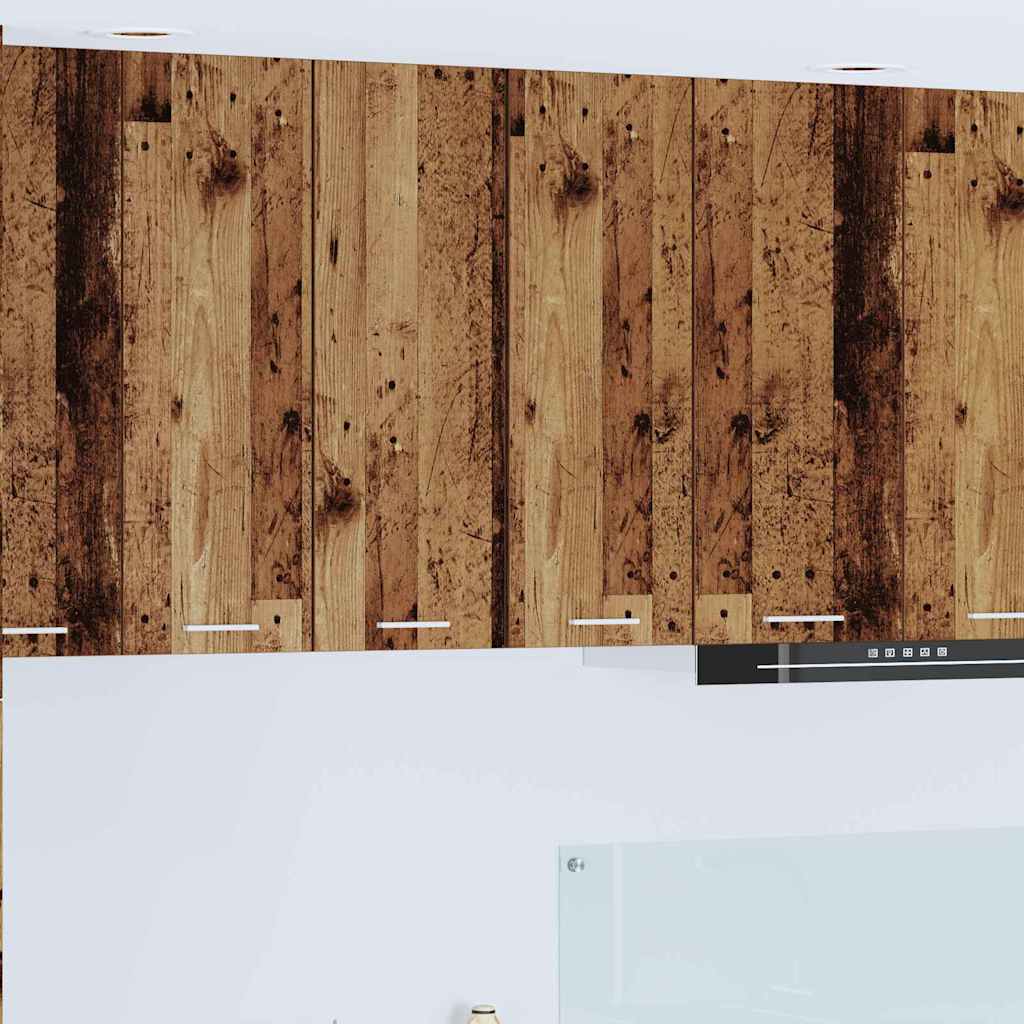 Hängeschrank 2er Set Holz & Weiß