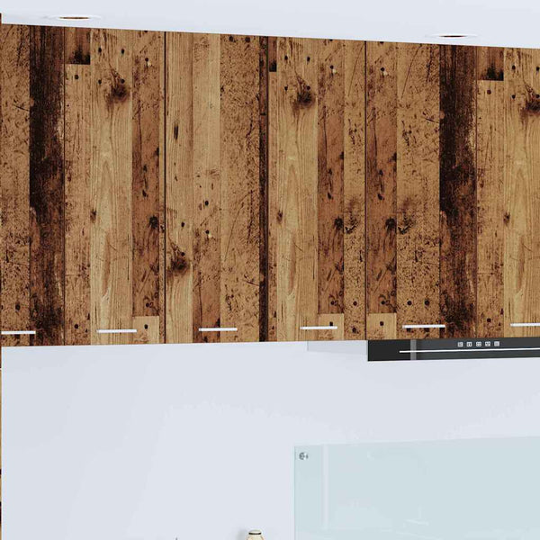 Hängeschrank 2er Set Holz & Weiß