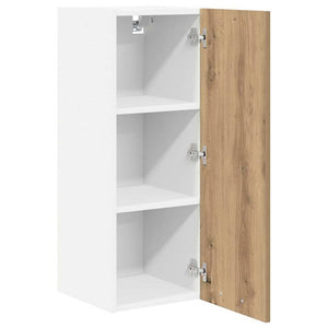 Hängeschrank 2er Set Eiche/Weiß 30x80 cm