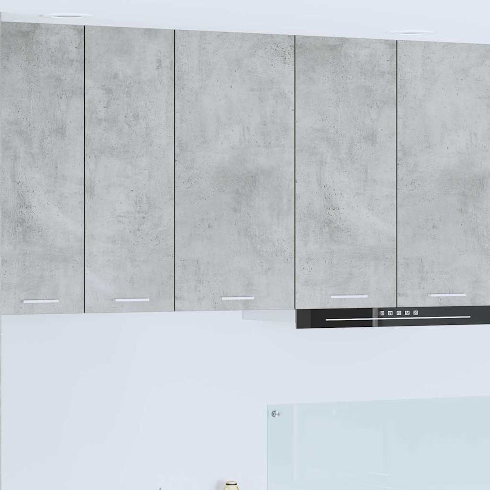 vidaXL Wall Cabinet Concrete Grey and White 40 x 31 x 80 cm Engineered Wood