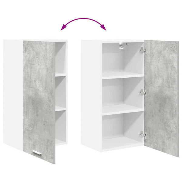 Hängeschrank Betongrau/Weiß 40x80 cm