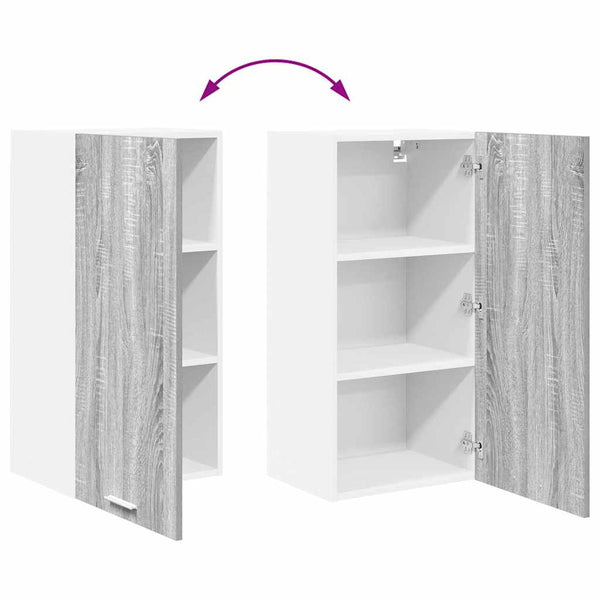 Hängeschrank Grau Sonoma Weiß 40x80 cm