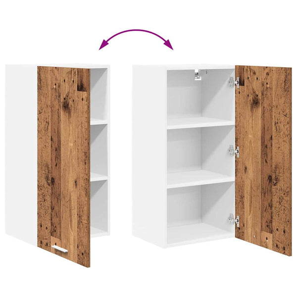 Hängeschrank Altes Holz Weiß 40x80 cm
