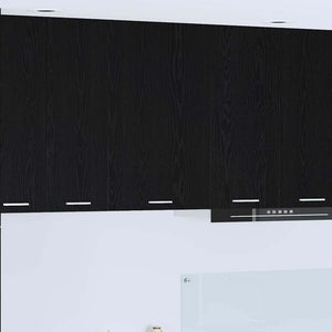 Hängeschrank Schwarz Eiche/Weiß 50x80cm