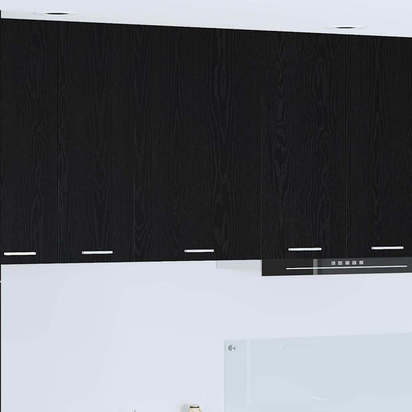 Hängeschrank Schwarz Eiche/Weiß 50x80cm