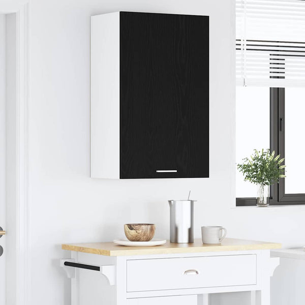 Hängeschrank Schwarz Eiche/Weiß 50x80cm