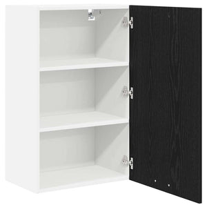 Hängeschrank Schwarz Eiche/Weiß 50x80cm