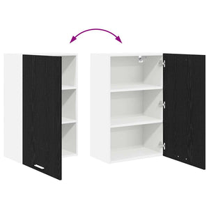 Hängeschrank Schwarz Eiche/Weiß 50x80cm