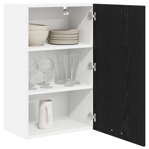 Hängeschrank Schwarz Eiche/Weiß 50x80cm