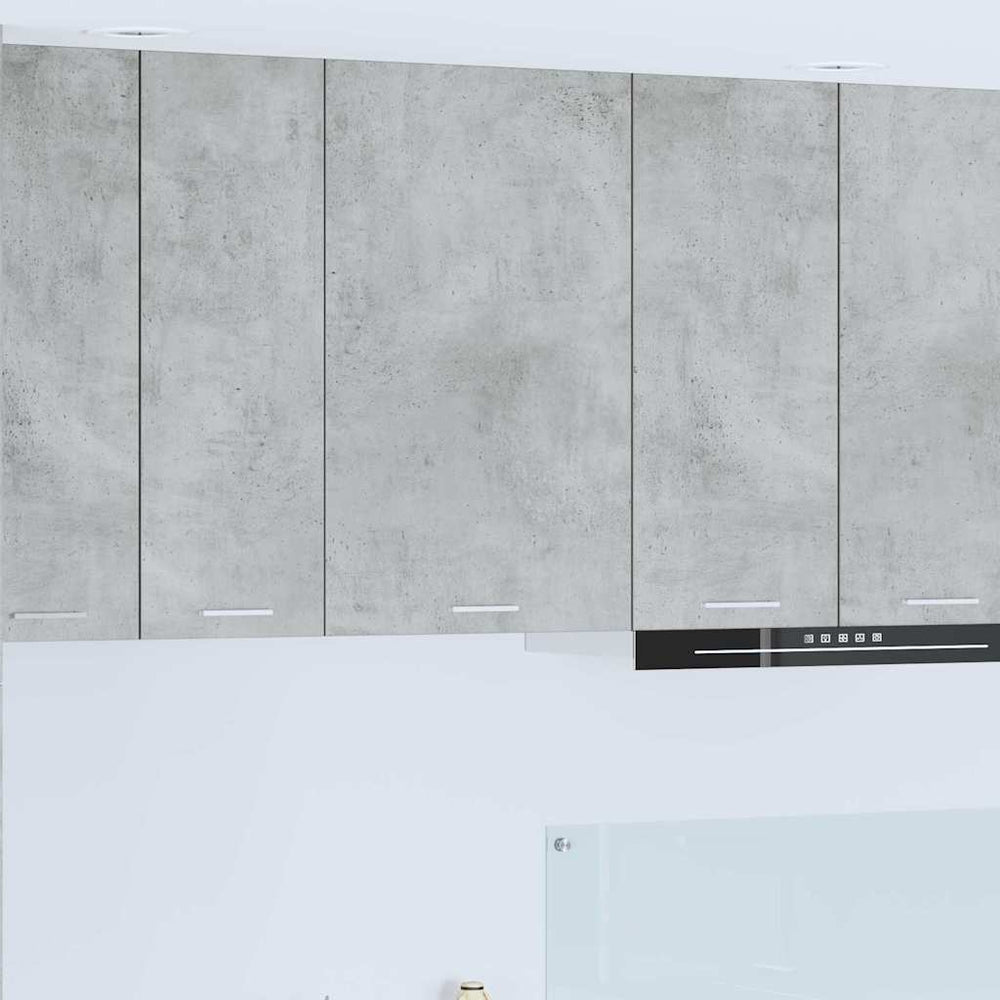 vidaXL Wall Cabinet Concrete Grey and White 50 x 31 x 80 cm Engineered Wood