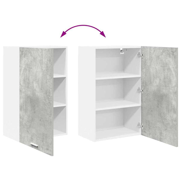 Hängeschrank Betongrau/Weiß 50x31x80cm