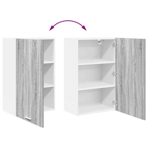 Hängeschrank Grau/Weiß 50x31x80cm