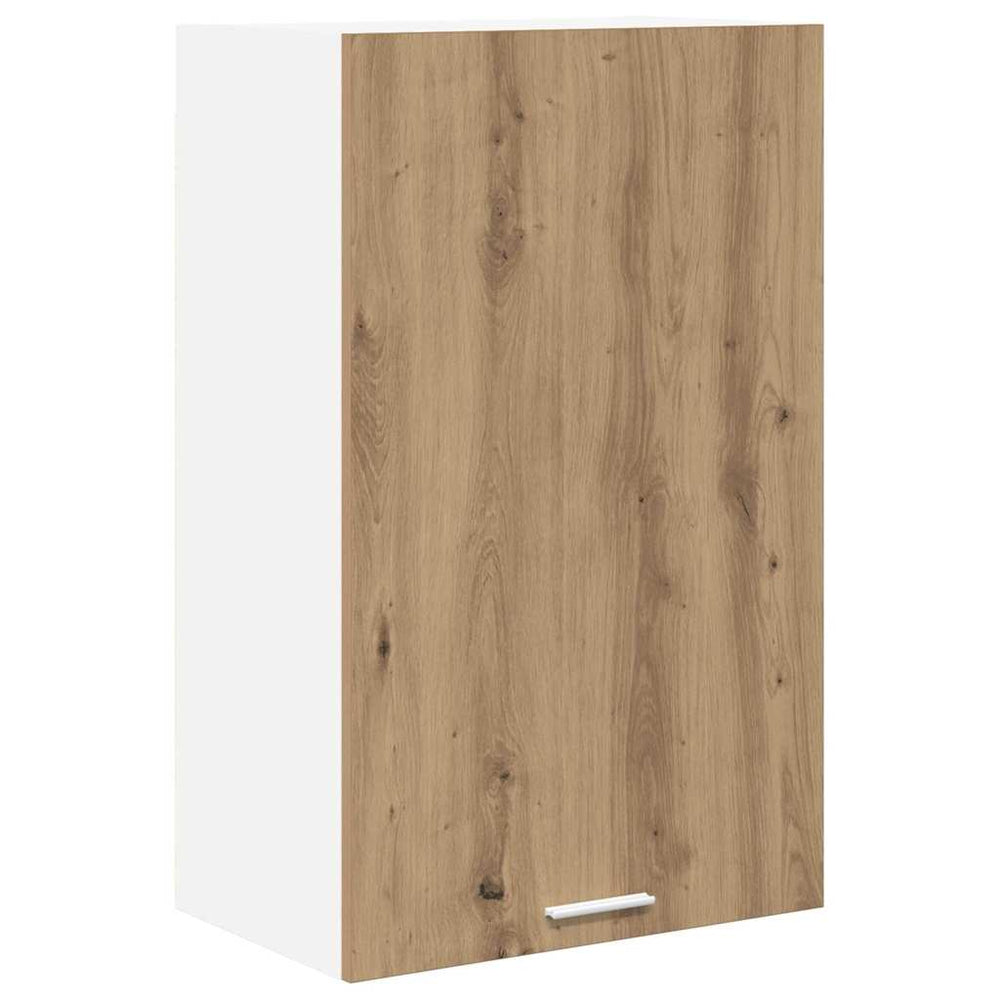 vidaXL Wall Cabinet with Door Artisan Oak and White 50 x 31 x 80 cm