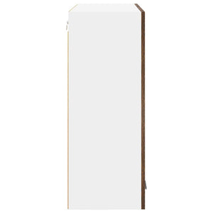 vidaXL Armoire murale avec porte Riga Chêne fumé 80 x 31 x 80 cm