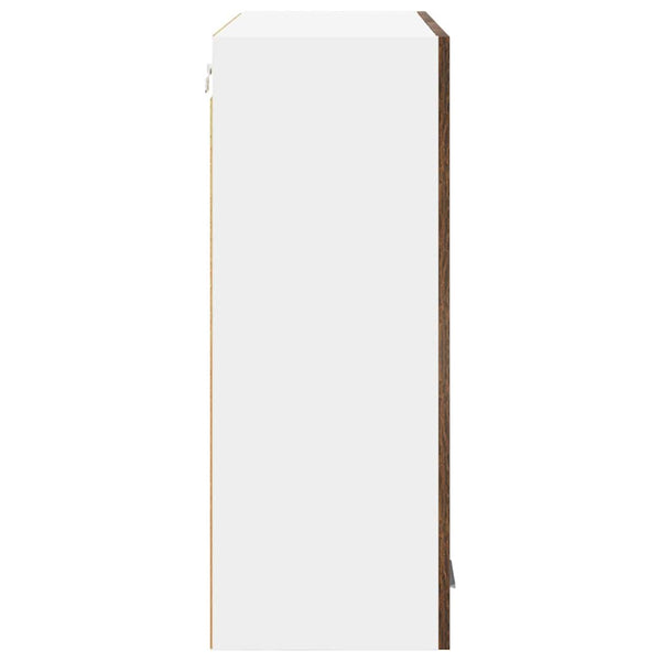 vidaXL Armoire murale avec porte Riga Chêne fumé 80 x 31 x 80 cm