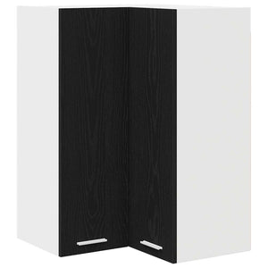 Hängeschrank, Schwarz Eiche & Weiß, 57x57x80 cm
