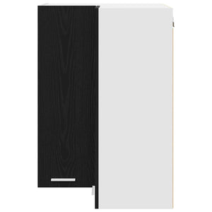 Hängeschrank, Schwarz Eiche & Weiß, 57x57x80 cm