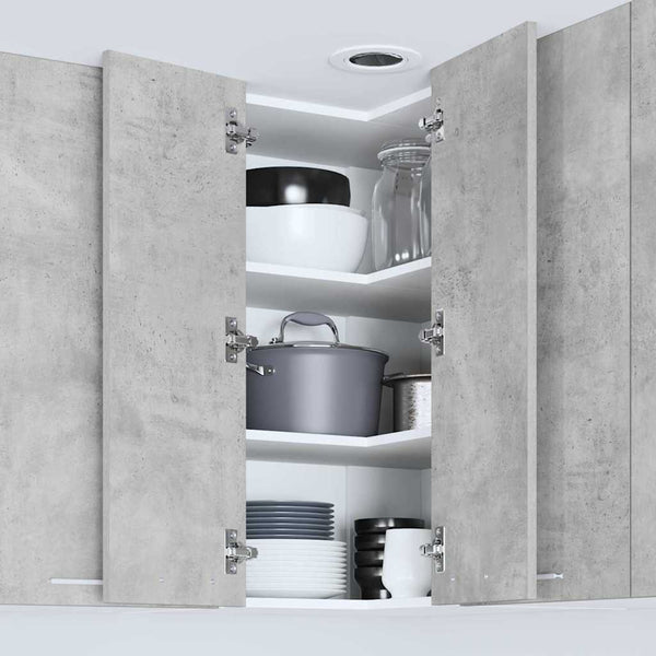 Hängeschrank Betongrau/Weiß, 57x57x80 cm