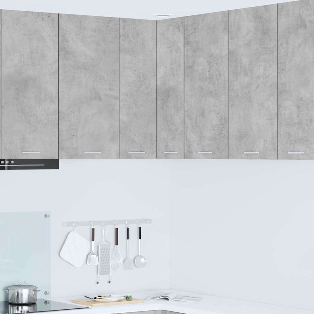 vidaXL Wall Cabinet Concrete Grey and White 57x57x80 cm Engineered Wood