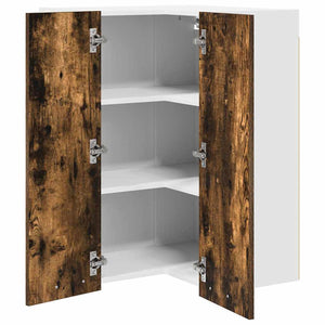 Hängeschrank Geräucherte Eiche/Weiß 57x57x80 cm