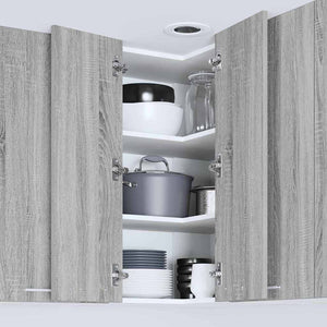 Hängeschrank Grau Sonoma Weiß 57x80 cm