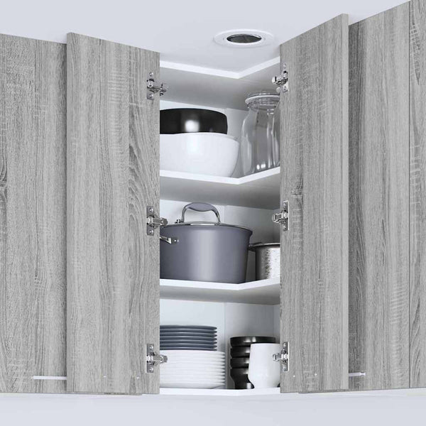 Hängeschrank Grau Sonoma Weiß 57x80 cm