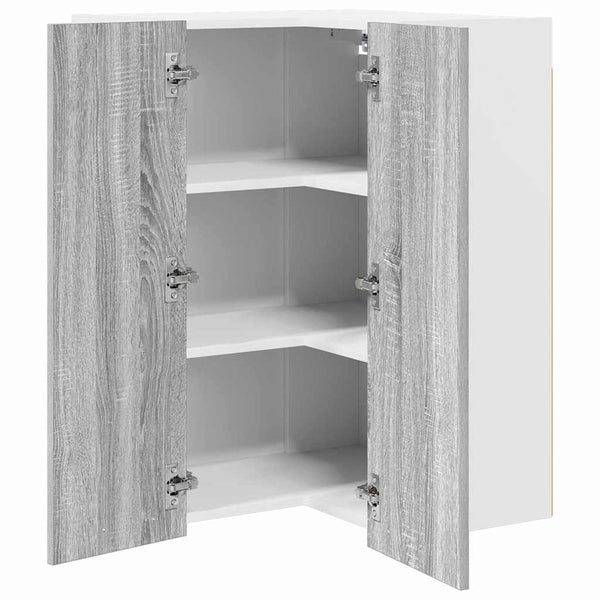 Hängeschrank Grau Sonoma Weiß 57x80 cm