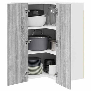 Hängeschrank Grau Sonoma Weiß 57x80 cm