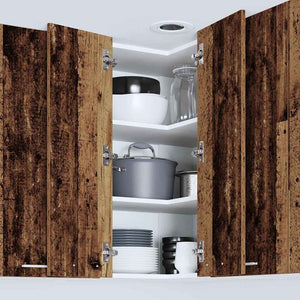 Hängeschrank Altes Holz/Weiß 57x57x80cm