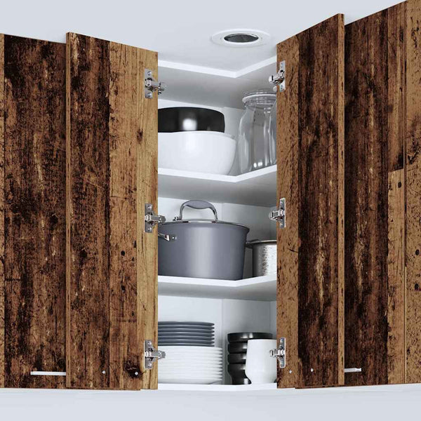 Hängeschrank Altes Holz/Weiß 57x57x80cm