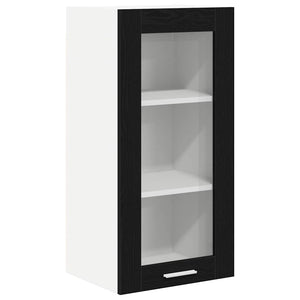 Hängeschrank Schwarz Eichen-Optik 40x80 cm