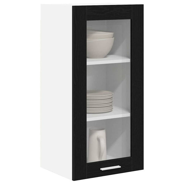 Hängeschrank Schwarz Eichen-Optik 40x80 cm