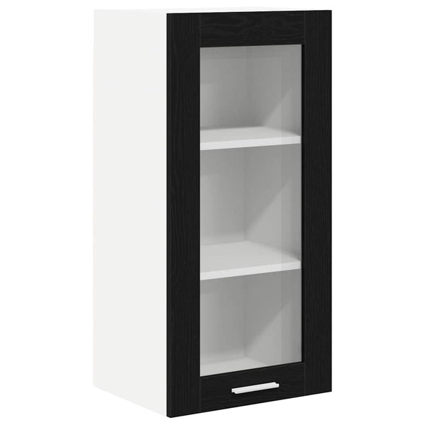 Hängeschrank Schwarz Eichen-Optik, 2er-Set