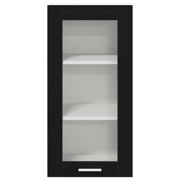 Hängeschrank Schwarz Eichen-Optik, 2er-Set