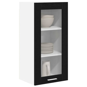 Hängeschrank Schwarz Eichen-Optik, 2er-Set