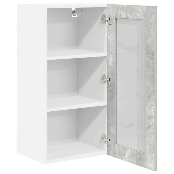 Hängeschrank 2er Set Beton Grau