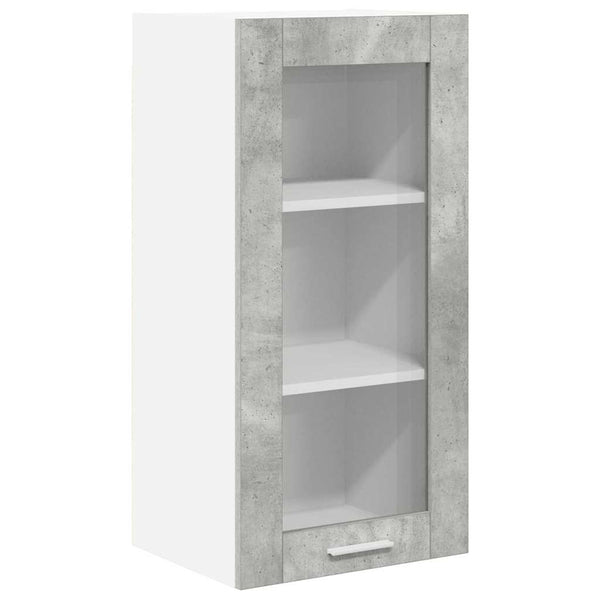 Hängeschrank 2er Set Beton Grau
