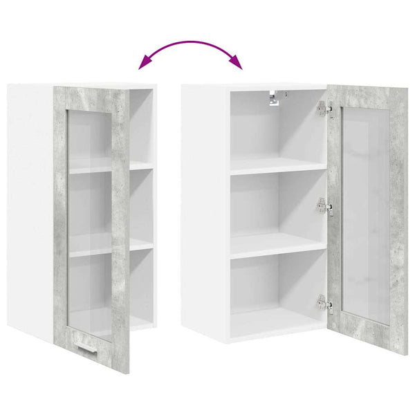 Hängeschrank 2er Set Beton Grau