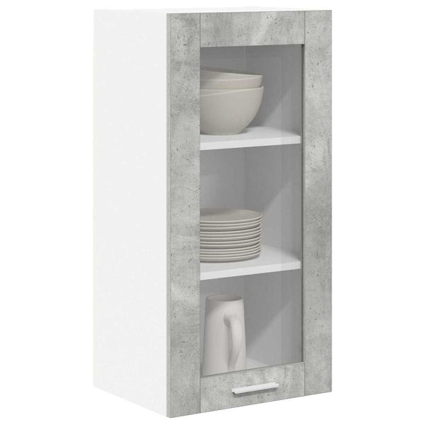 Hängeschrank 2er Set Beton Grau