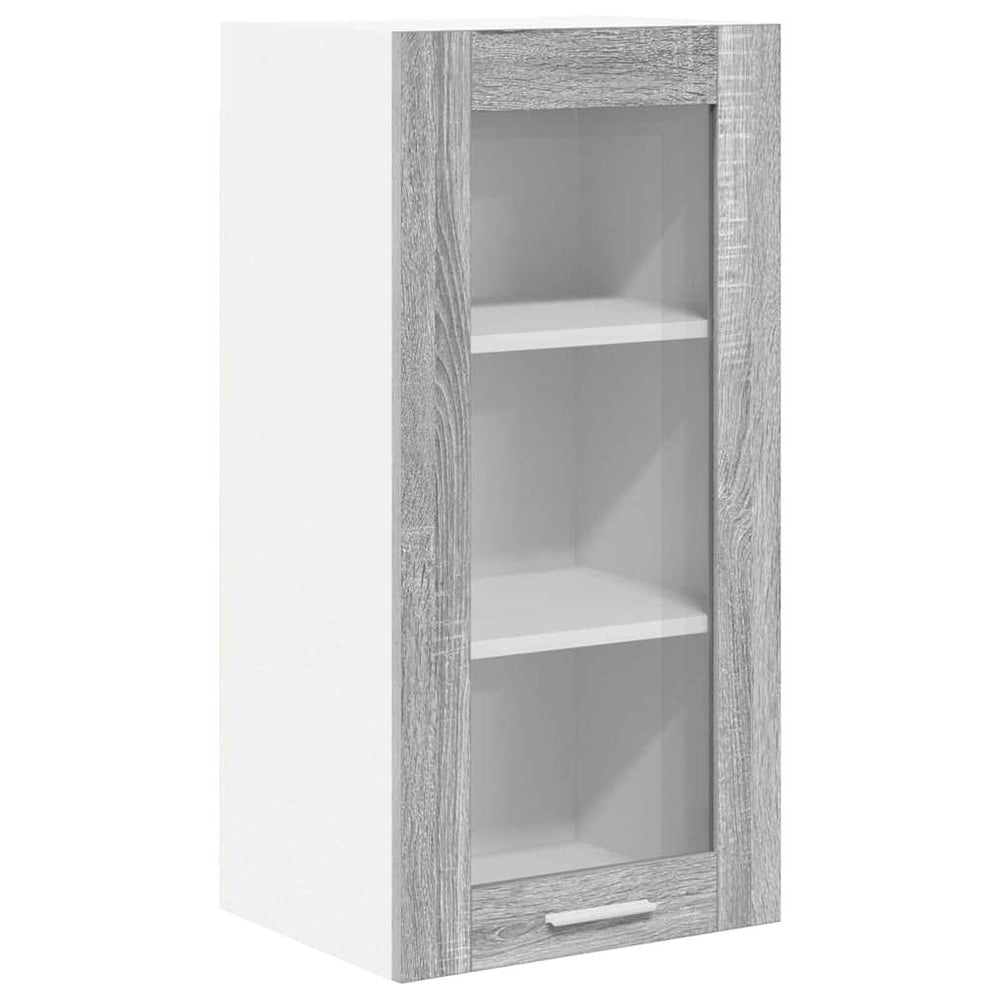 vidaXL Wall Cabinet Sonoma Grey 40 x 31 x 80 cm Engineered Wood