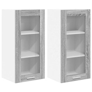 Hängeschrank 2er Set Grau Sonoma