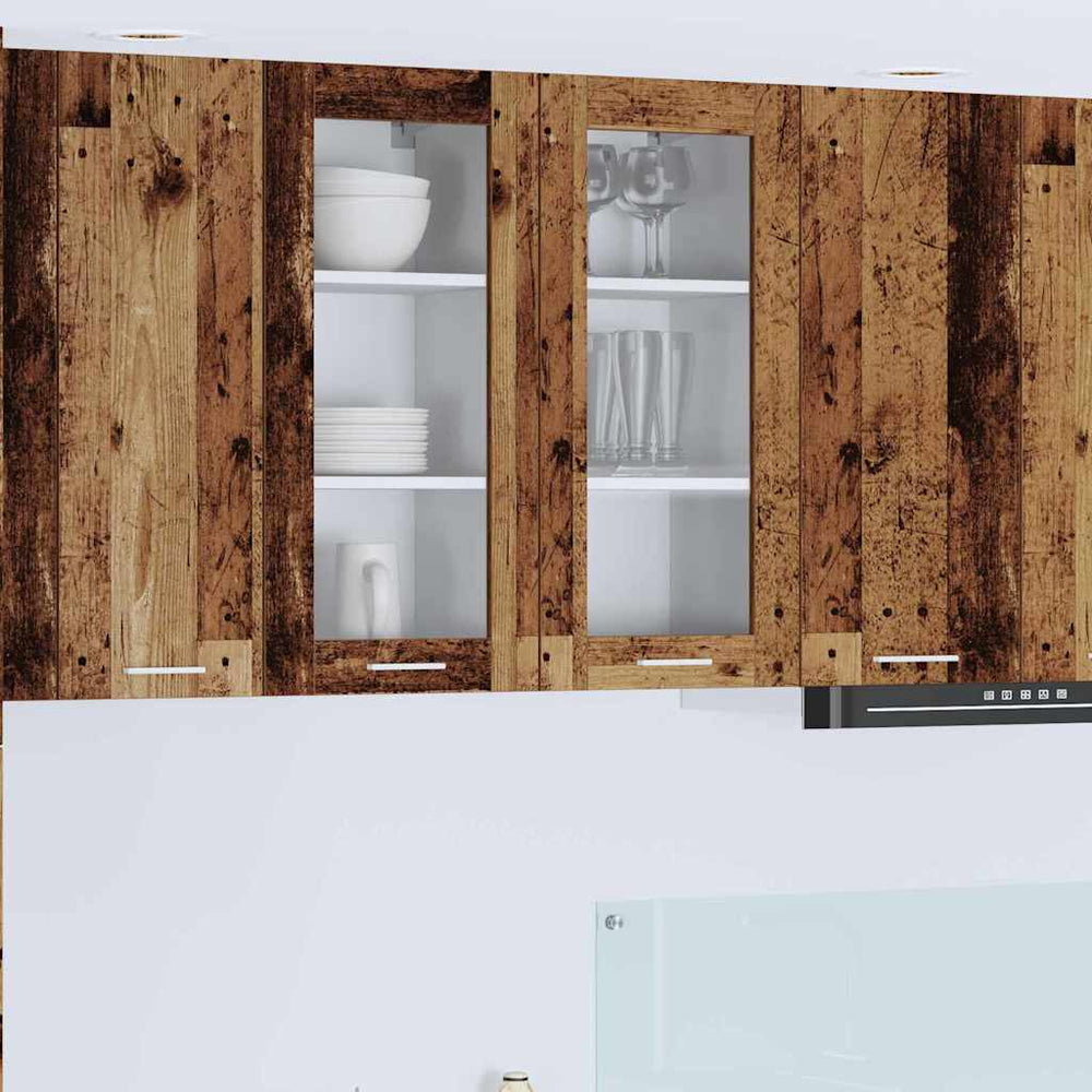 Hängeschrank 2er Set Altholz 40x31x80cm
