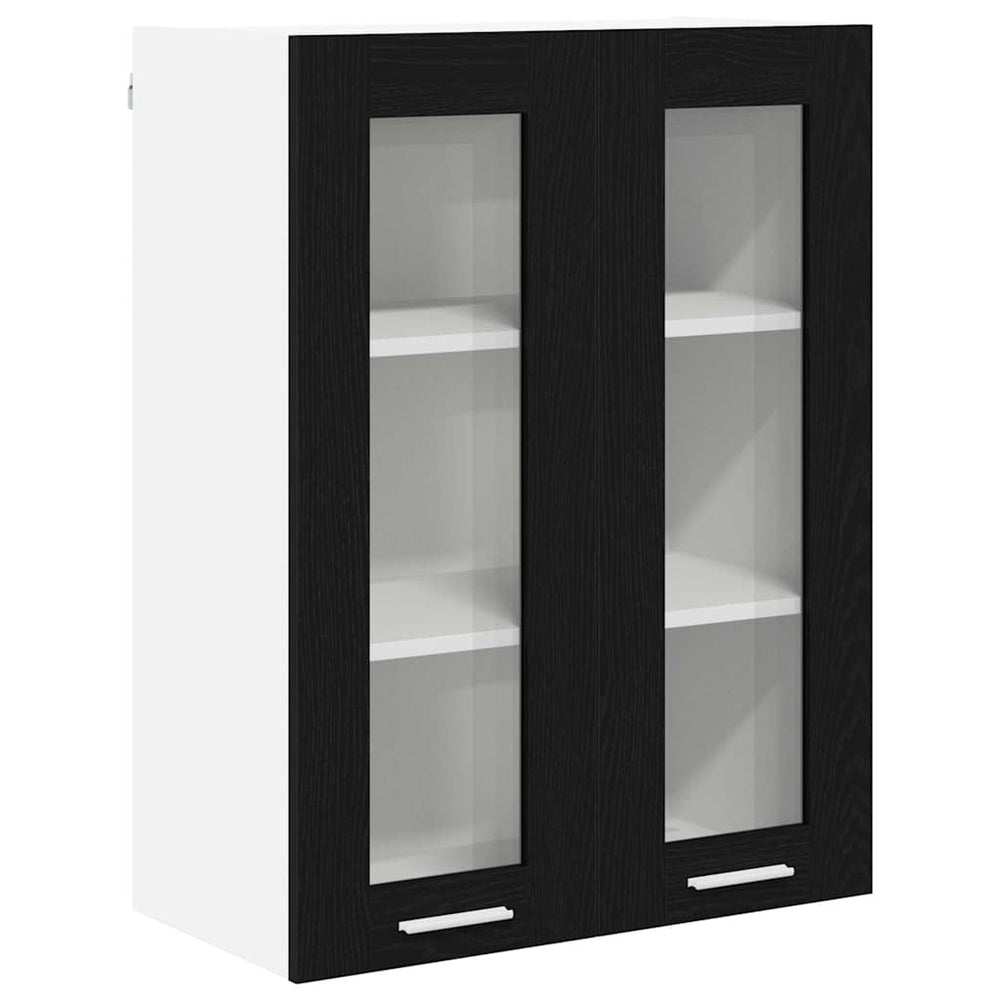 Hängeschrank Schwarz Eichen-Optik