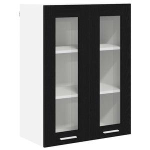 Hängeschrank Schwarz Eichen-Optik